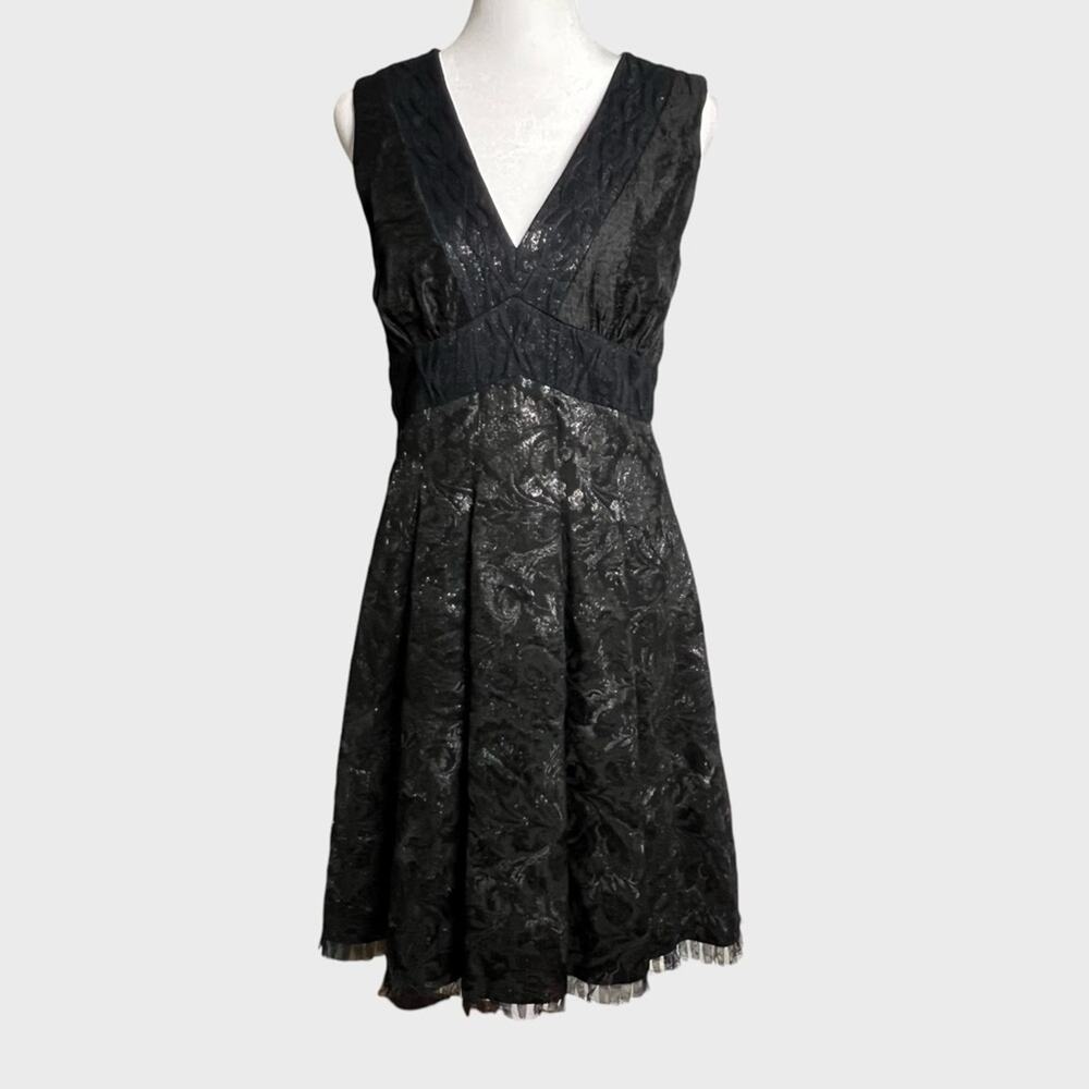 Signette Aysha Saeed Iridescent Jacquard Cocktail Dress Size 4 Dark Fairy Grunge